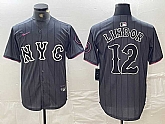 Men's New York Mets #12 Francisco Lindor Gray 2024 City Connect Cool Base Stitched Jersey,baseball caps,new era cap wholesale,wholesale hats
